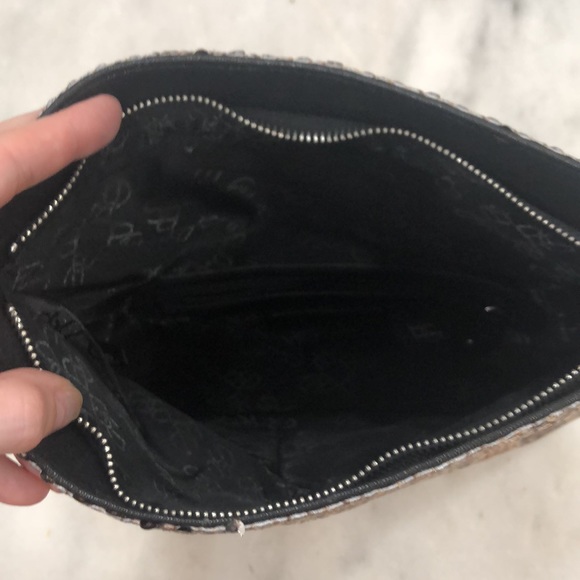 BCBGeneration Snake Print Sequin Clutch - Picture 3 of 9